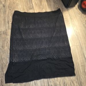 Torrid Black Textured Pencil Skirt